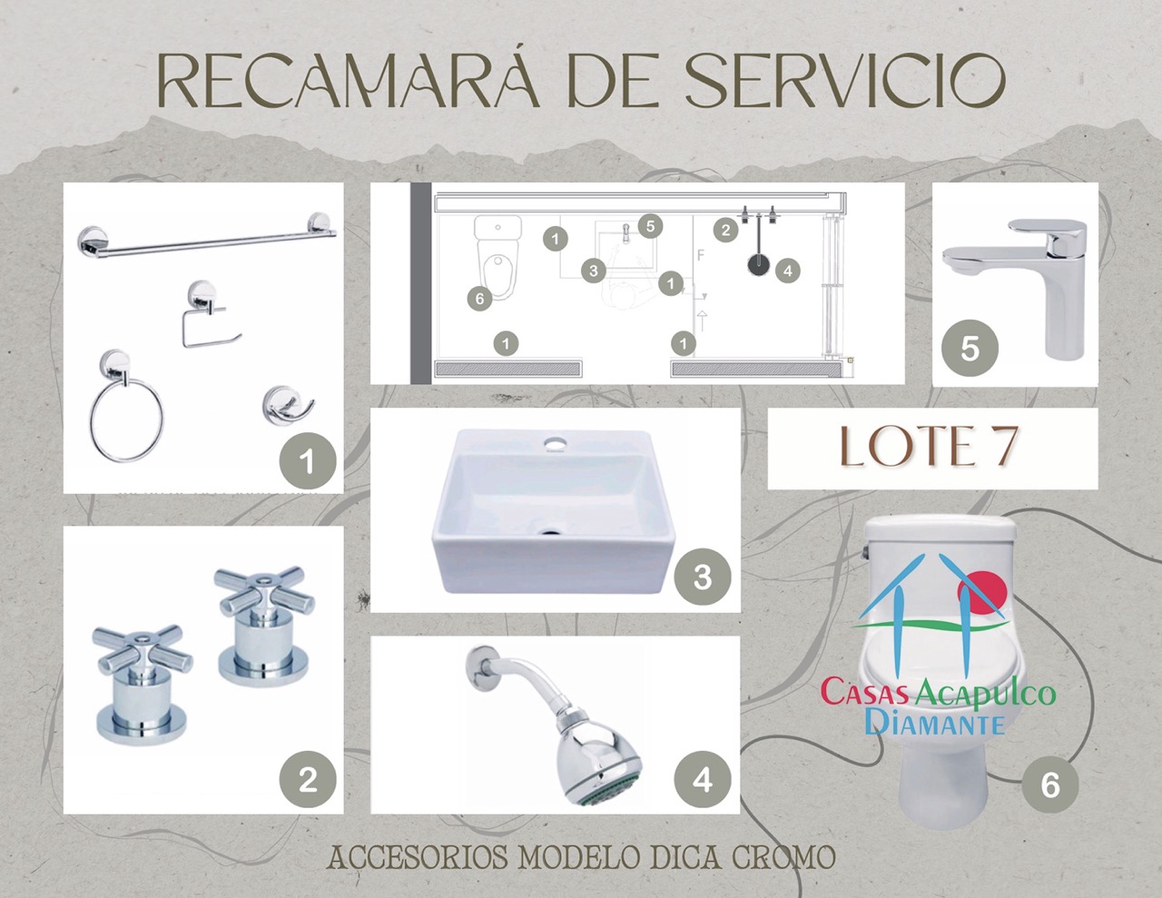 Paradiso Residences Edén 7 - Modelo accesorios baños 4